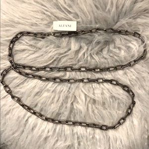 NWT Alfani Gunmetal Long Chain Necklace
